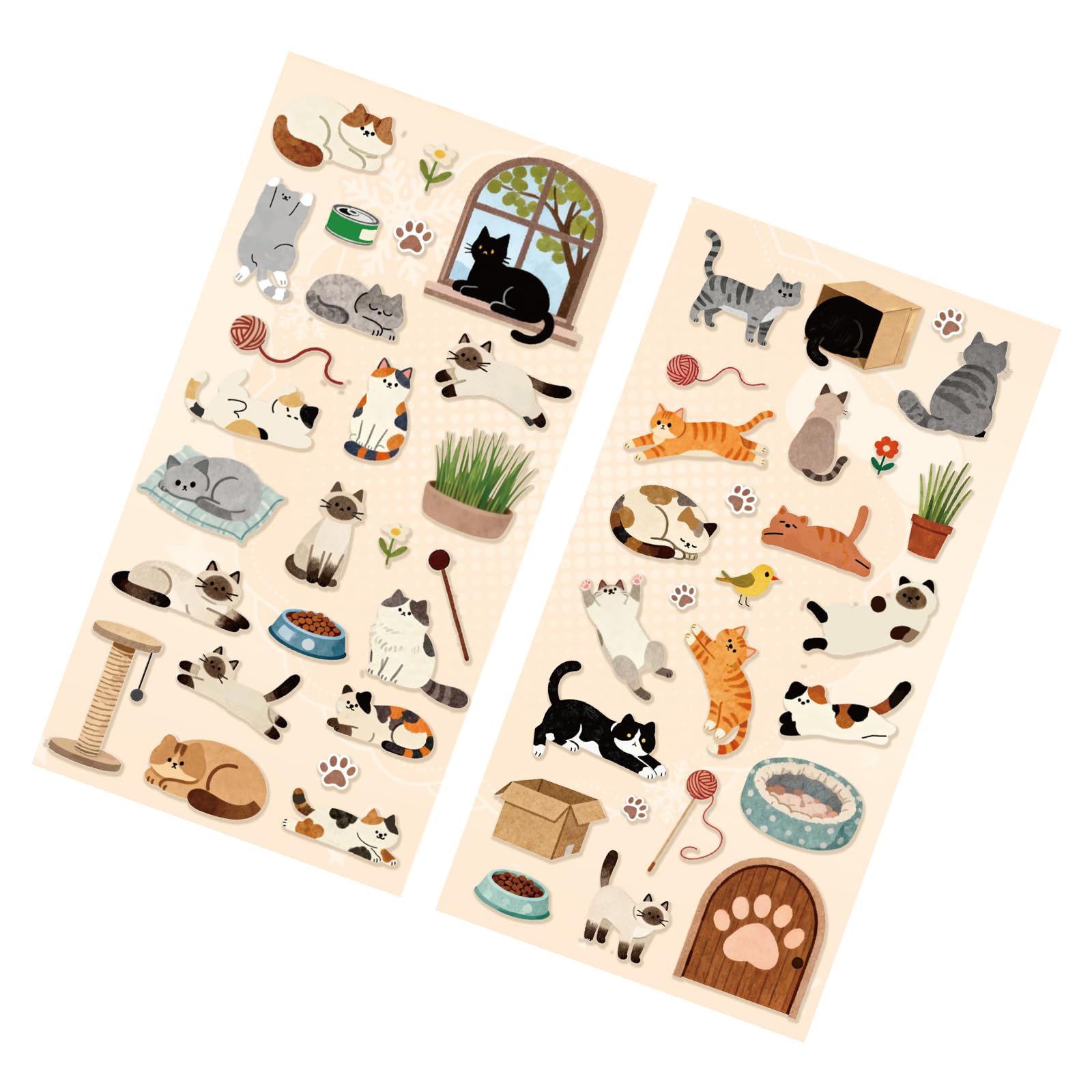 RBRMHM Cartoon Kitten Animal Decorative for Scrapbooking Journal Album Phone Case and Wrapping Decoration