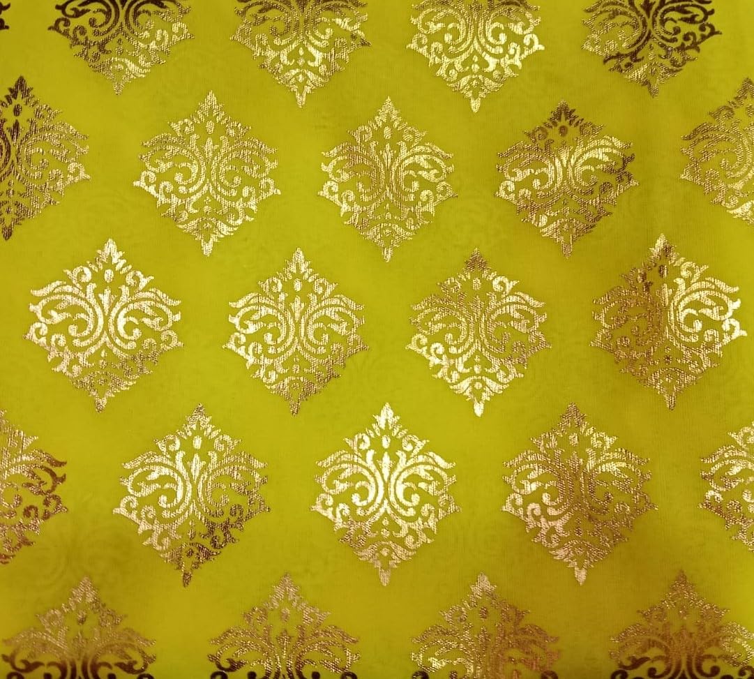 ARC Diamond Shape Golden foil Decoration Drapes for backdrops. |Polyster Cloth |Size:10feet Height 3feet Width | Puja Decoration | Baby Shower Backdrops | House Warming Backdrops. (Lemon Yellow) (B0D5VWF12K) Amazon Price History, Amazon Price Tracker