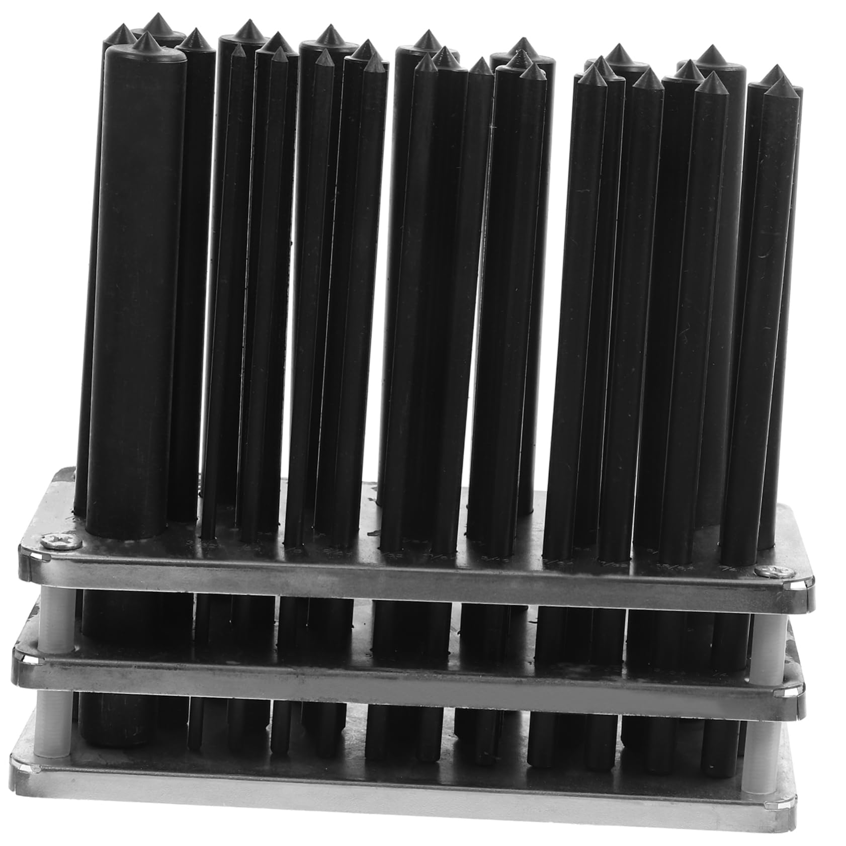 Juego de Punzones Cilíndricos 28 Piezas de Acero Negro para Metal | Base Antideslizante, Corte Mecánico, Kit de 1 Set, Formato Profesional para Taller