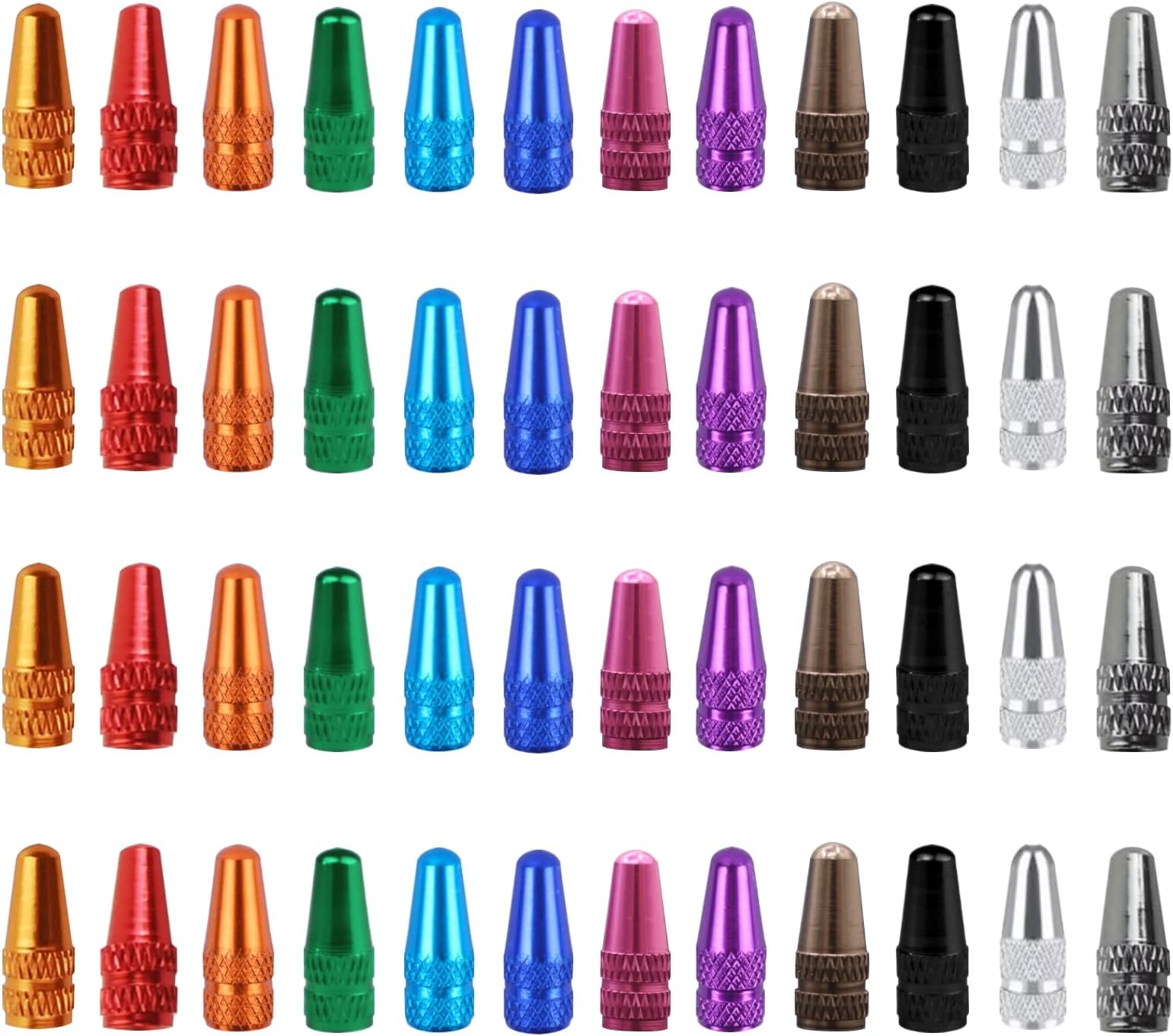 Tappi Valvola Per Bici In Alluminio - 8 Pezzi Colorati, Per Mountain Bike E Bici Da Strada - Foto 12