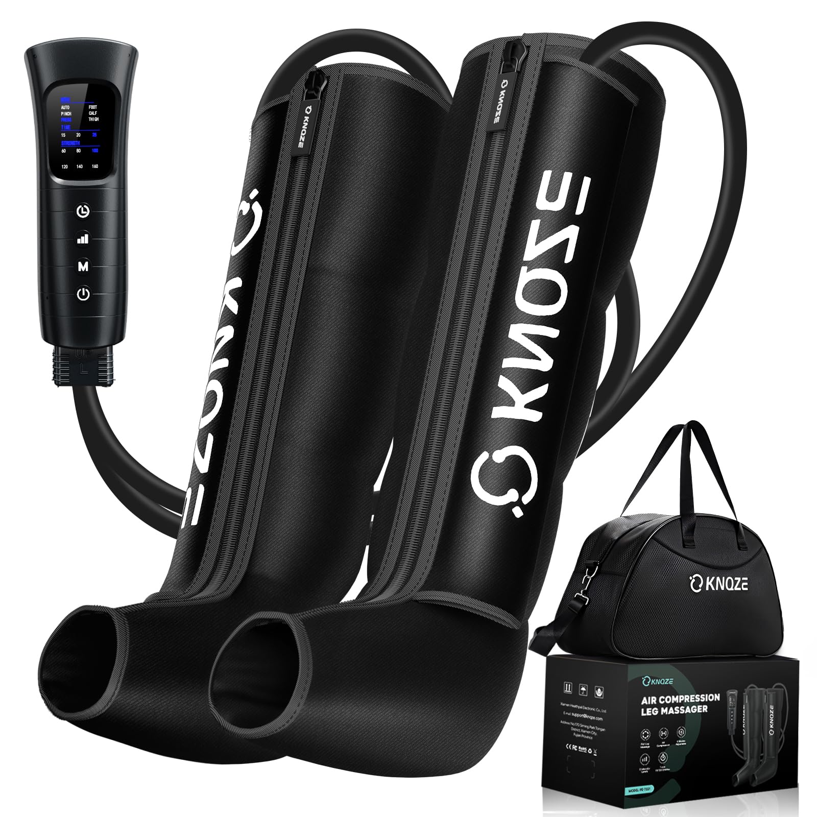 KNQZE Air Compression Recovery System, Foot and Full Leg Recovery Boots with Dynamic Pressure for Fast Therapy, Professional Device for Circulation