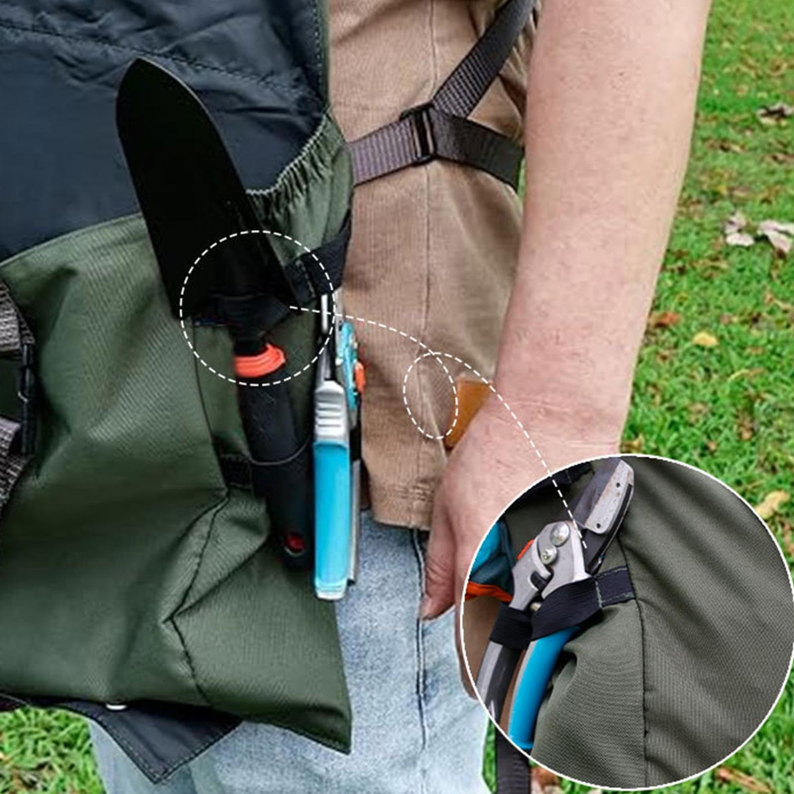 Generisch Delantal de cultivo, 600D Oxford, impermeable, resistente, delantal de cultivo, para hombre y mujer, jardinero, granja, recolección de frutas