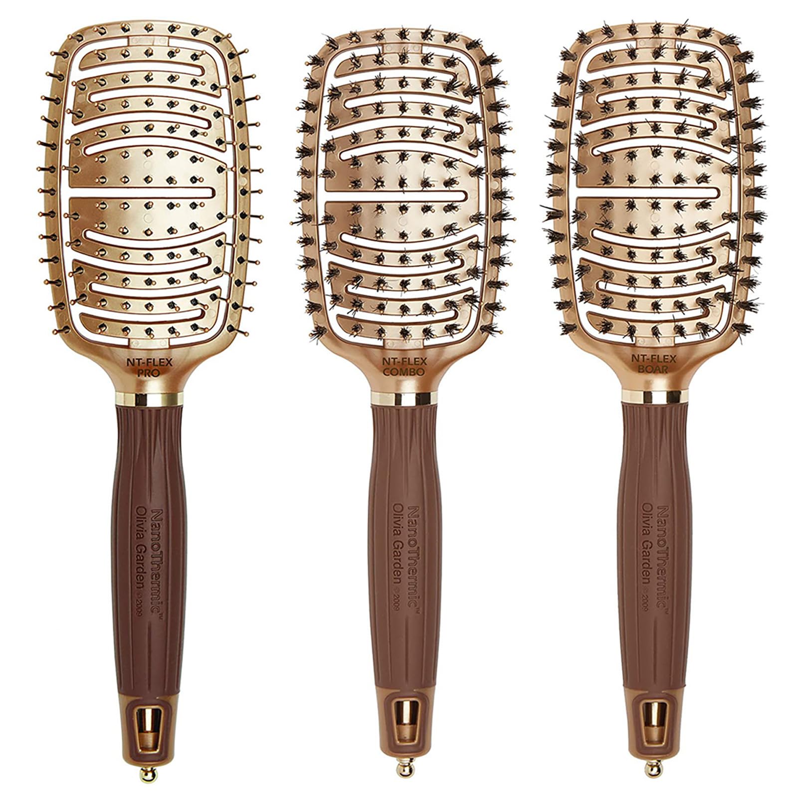 Olivia Garden NanoThermic Ceramic + Ion Flex Scalp-Hugging & Vented Hair Brush