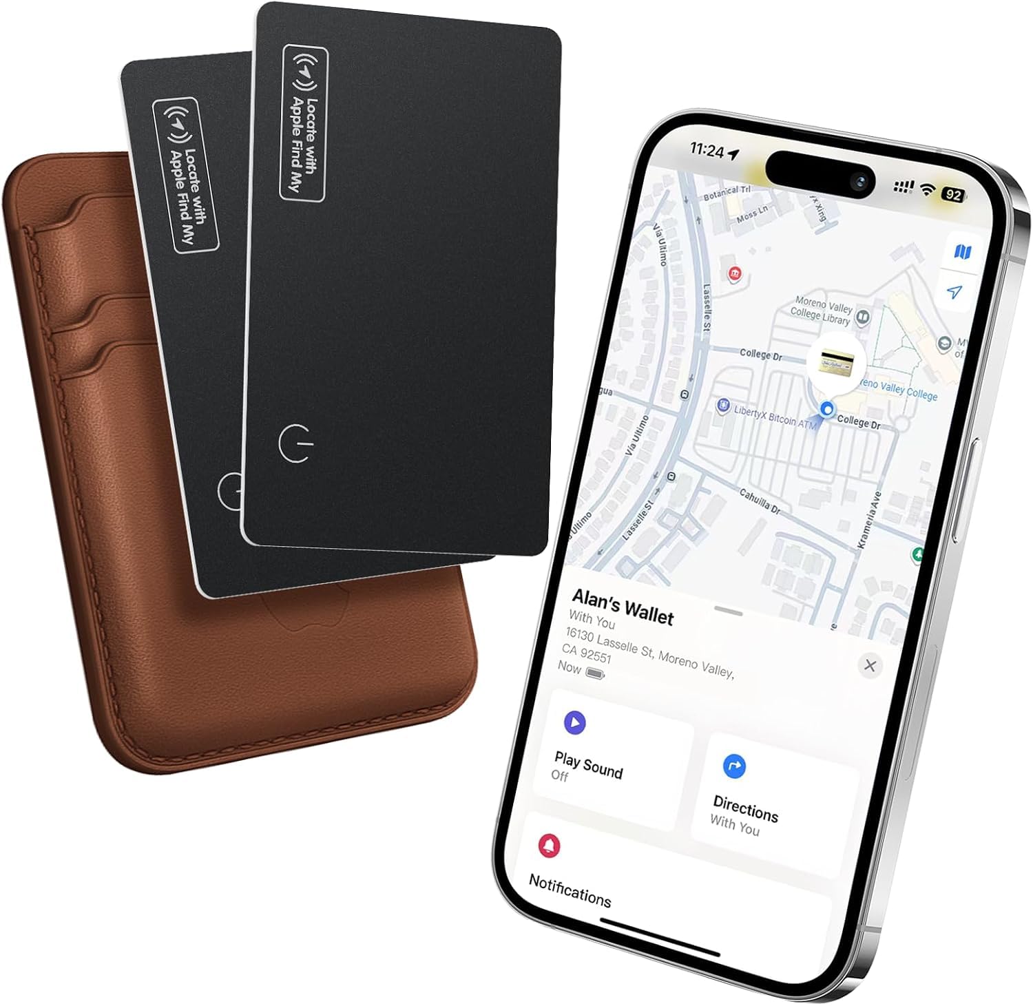 Ultra Slim Air Card Tag: 2026 MFi Certified Wallet Smart Tracker Card | Compatible with Apple Find My Wallets Finder Tracking Cards Tags - Item Locator of Luggage, Passport, Purse (2 Pack Black)-image-26