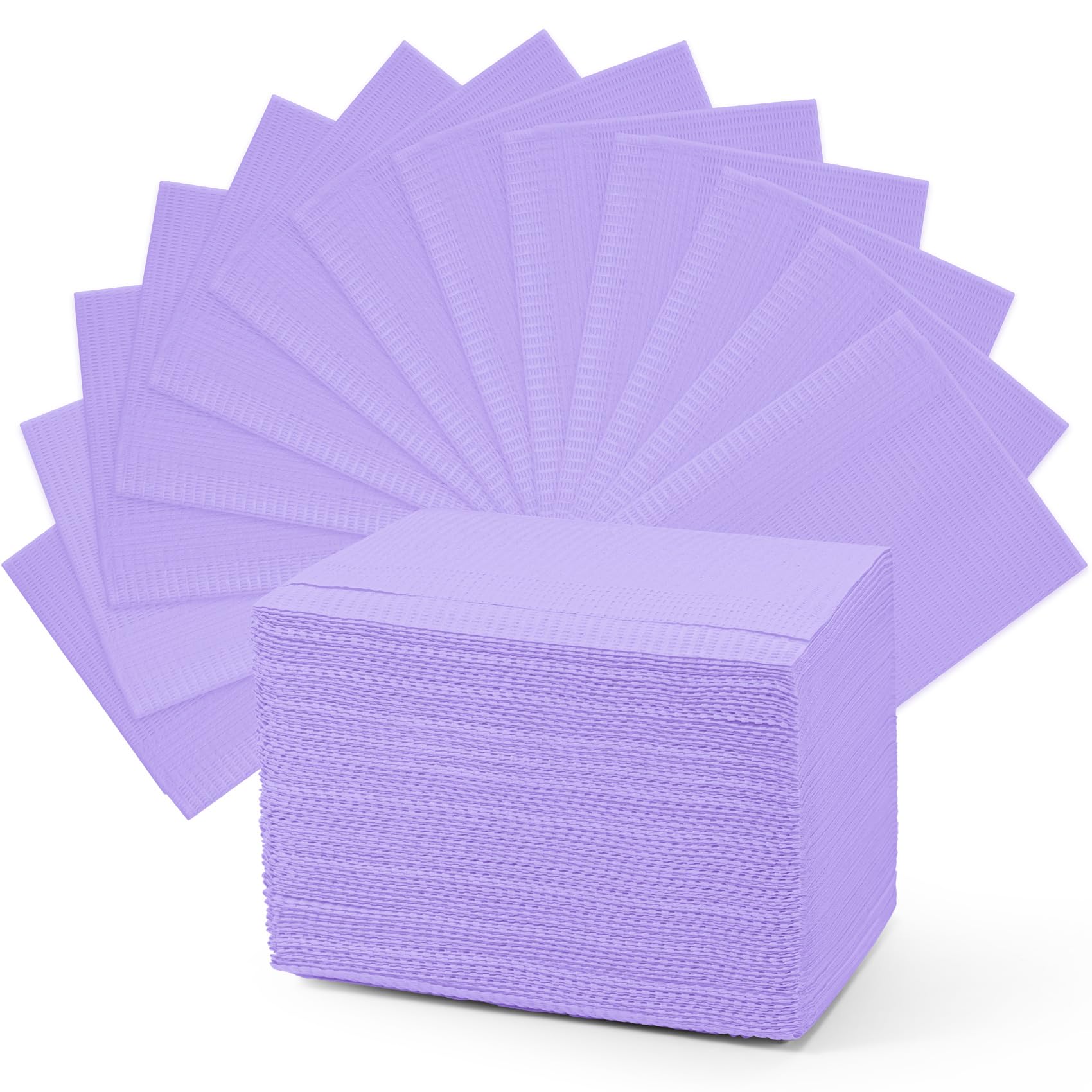 60 PCS Disposable Dental Patient Bibs Tattoo Bib 13" x 18", Annhua Waterproof Dentist Polyback Towel 3 Ply Dental Napkins - Sturdy and Leakproof -