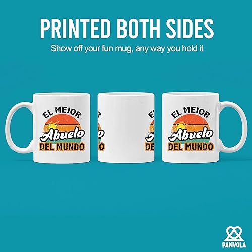 Miniatura 3 de El Mejor Abuelo Del Mundo - Taza de cerámica de 11 onzas, color blanco