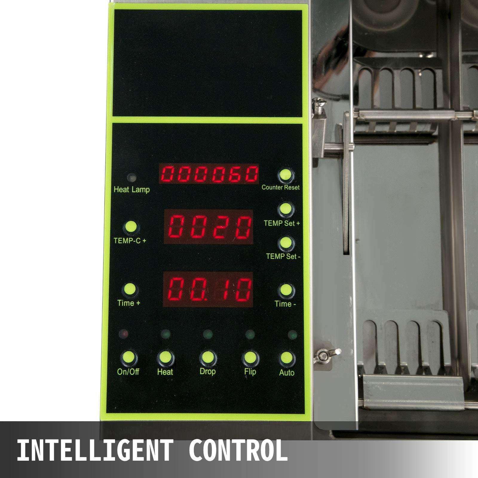 Máquina automática para hacer donas de 4 filas (4-6 cm), grosor ajustable (3-5 cm)/temperatura (50-220 ℃), para panadería, tienda de postres, centro comercial, restaurante