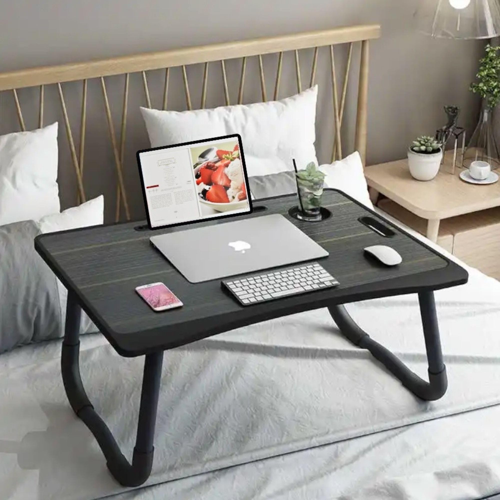 Foldable Laptop Desk for Bed, Laptop Bed Tray Table, Lap Desk for