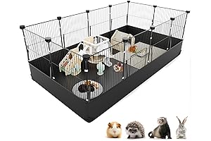 Spacious Indoor Bunny Habitat: Tresbro Playpen for Guinea Pigs, Rabbits, and More