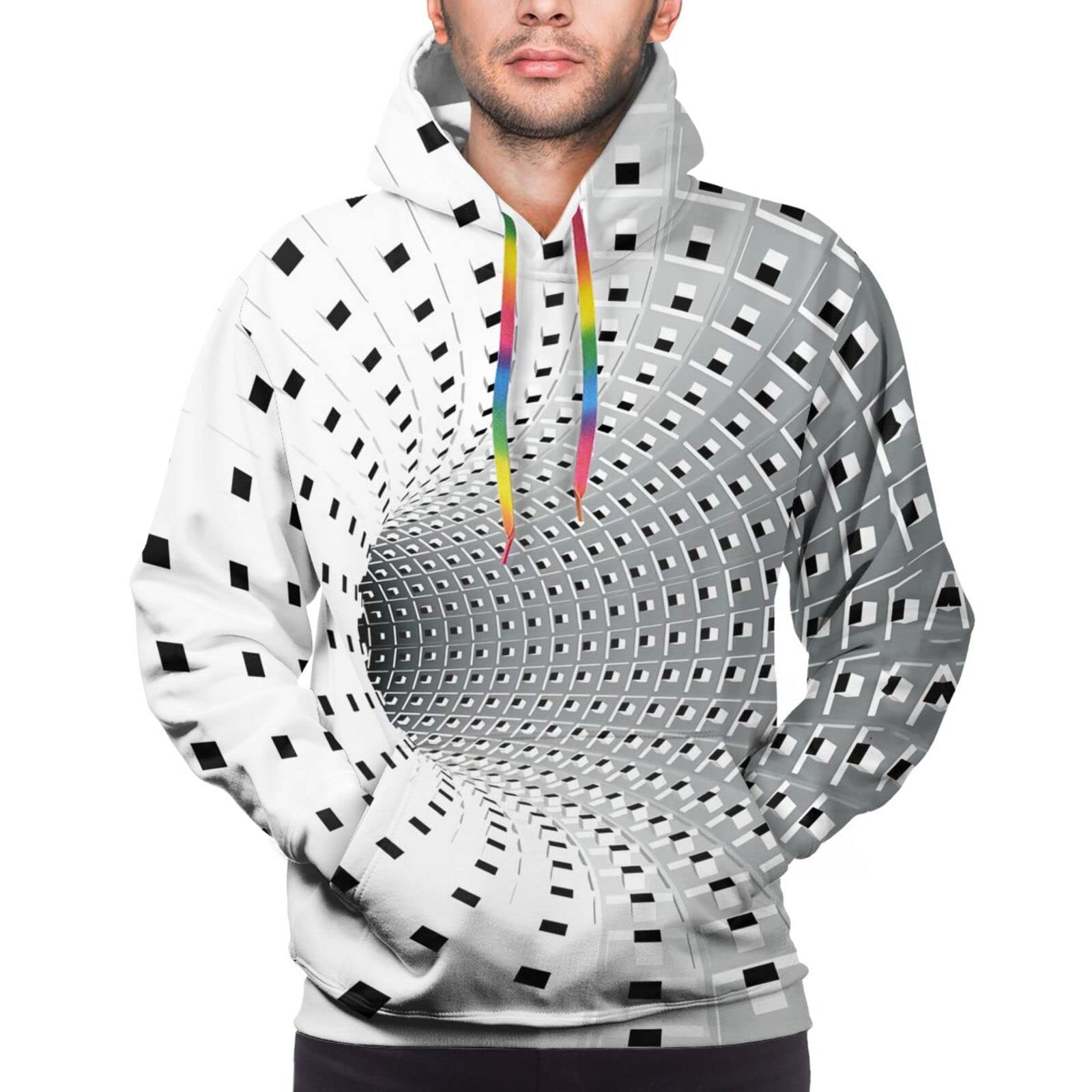 HGYDSB Men's Novelty Hoodie Long Sleeves 3D Funny Graphic Print Sweatshirt Pullover