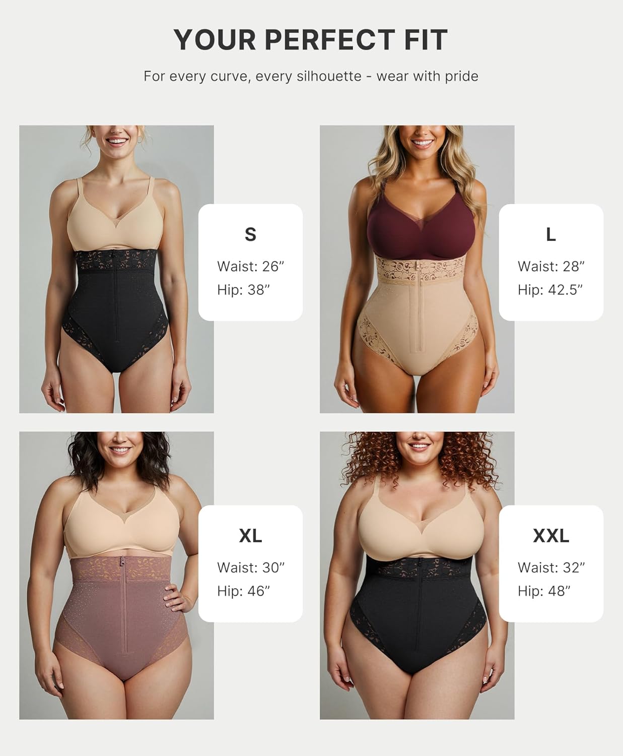 SHAPELLX Shapewear Tummy Control Womens Thong Body Shaper Shaping Waist Slimmer Thong Shapewear Underwear Brown X-Large - Image 6