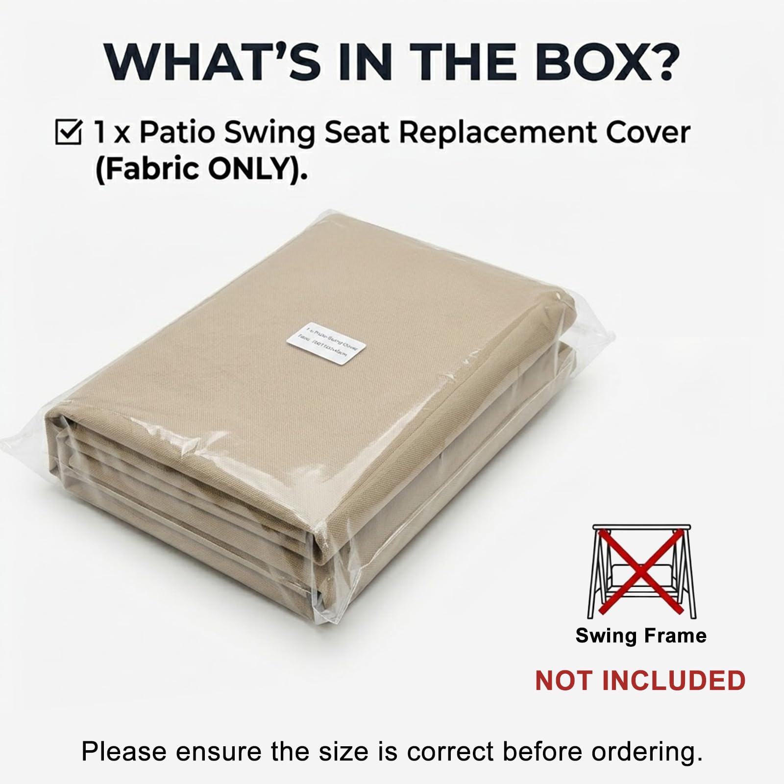 Coprisedile per Dondolo 2/3 Posti, Telo Ricambio Seduta Dondolo in Tessuto Oxford 600D, Copertura Impermeabile e Resistente UV per Altalena da Giardino Esterno,Grigio,158x(54+54) cm