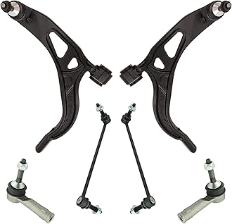 TRQ Front Steering & Suspension Kit Control Arm with Ball Joint Sway Bar Stabilizer Link Tie Rod Compatible with 2011-2019 Ford Explorer 2013-2019 Police Interceptor Utility