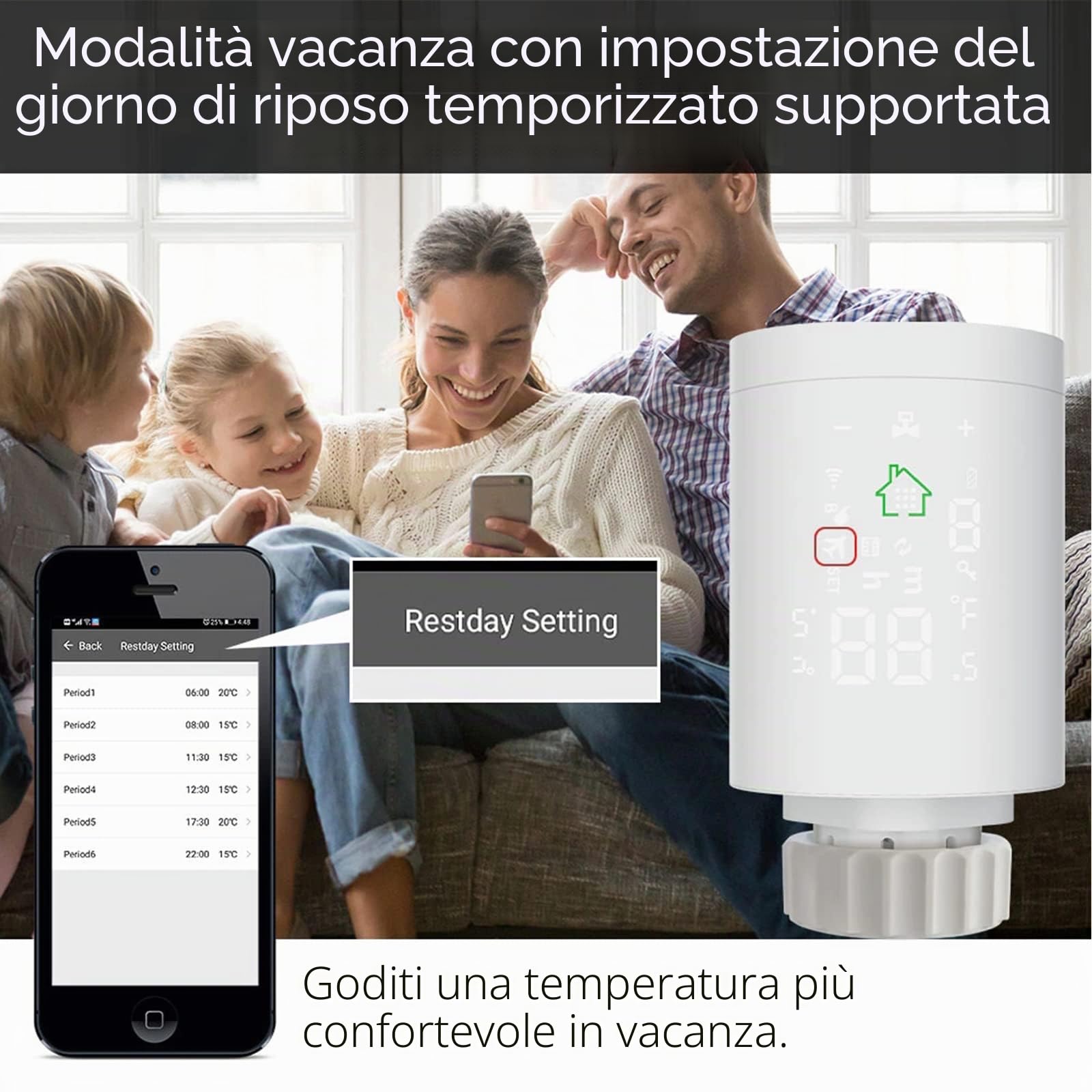 Wifi Zigbee3.0 TRV Valvola termostatica Termostatica Radiatore Controller Heater Voice & APP Telecomando