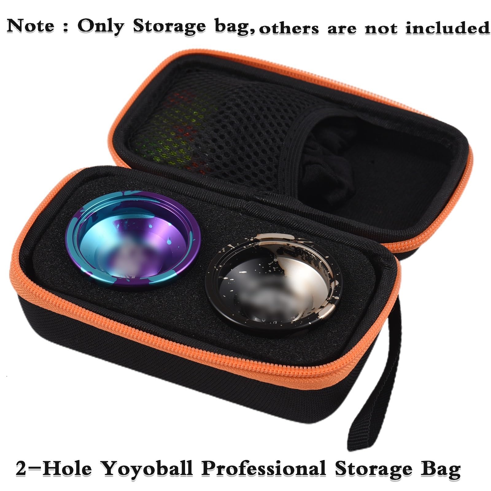 Lixada Yoyo Storage Bag, Professional Yoyo Ball Storage Case Yo-yo Holder with 2 Holes, Handle & Interior Compartment, Yo-Yo Carry Bag Pouch Outdoor Equipment Protective Bag for All Kinds of Yoyos
