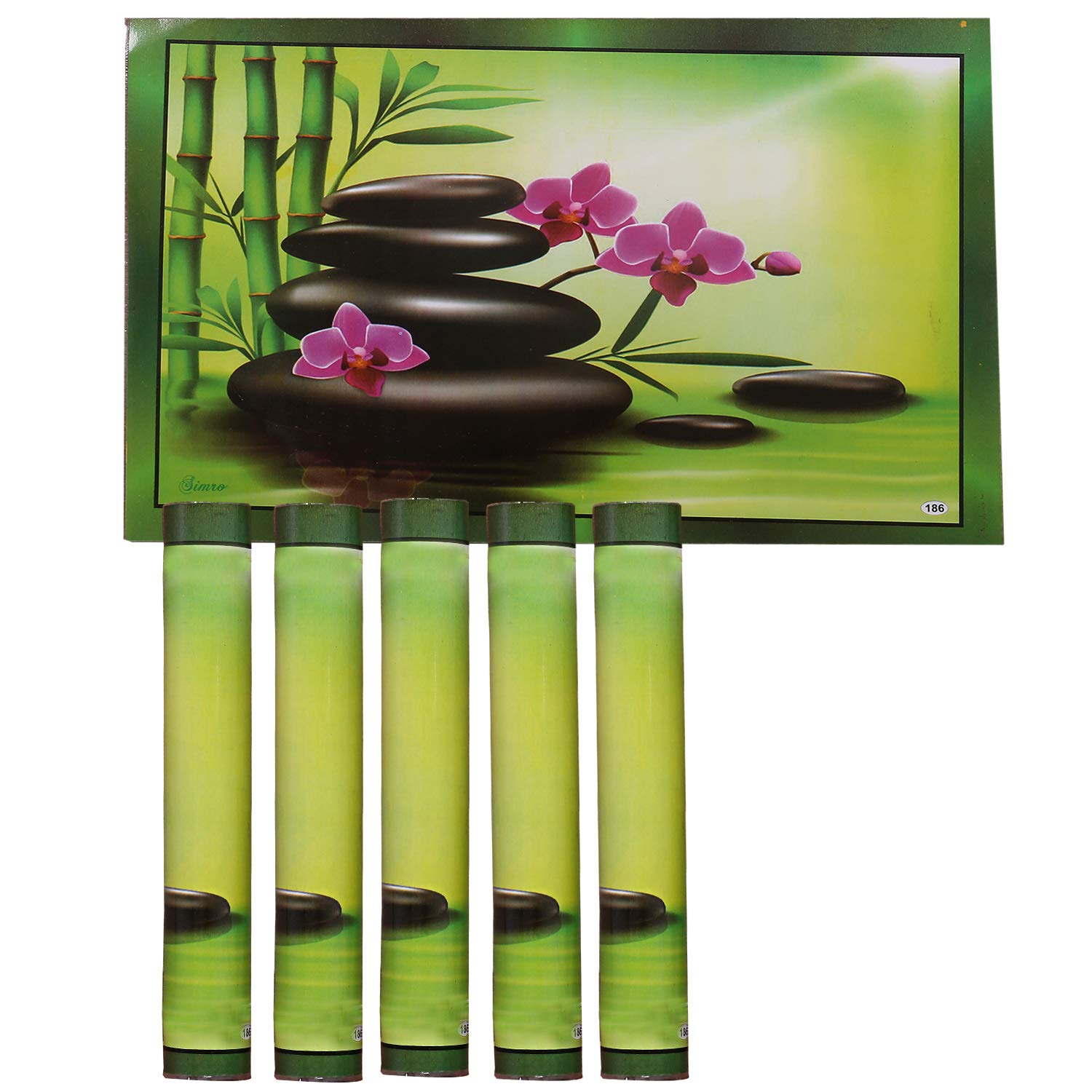 Kuber Industries PVC 6 Pieces Reversible Dining Table Placemat Set (Multi) -CTKTC29101