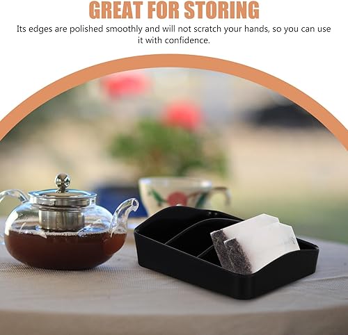 Miniatura 5 de Luxshiny Caja de almacenamiento de café Caja de té Organizador de bolsa de té Bolsa de té Soporte de paquetes pequeños Estación de café Despensa