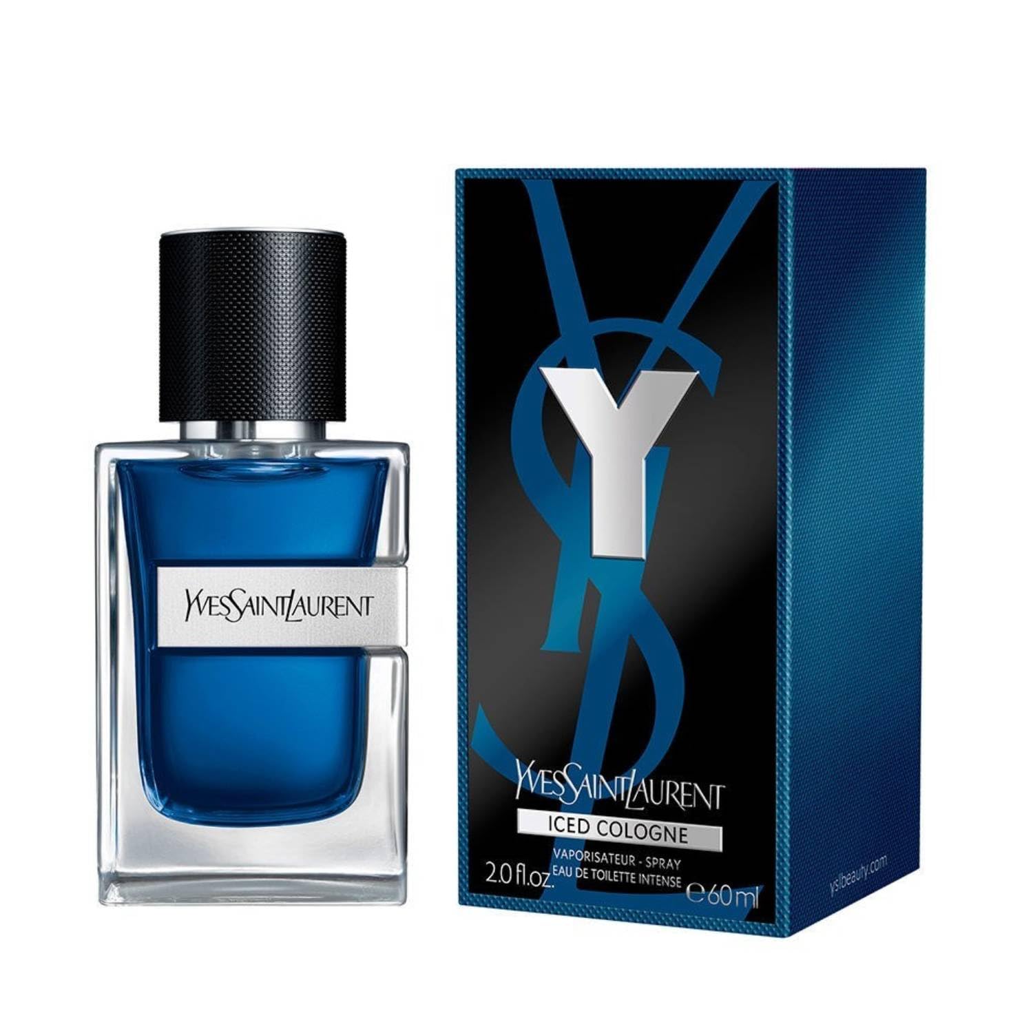 Yves Saint Laurent Y Eau de Toilette Intense Iced, Spray Profumo Uomo, Fragranza Aromatica Agrumata, Note di Bergamotto e Lavanda, 60 ml