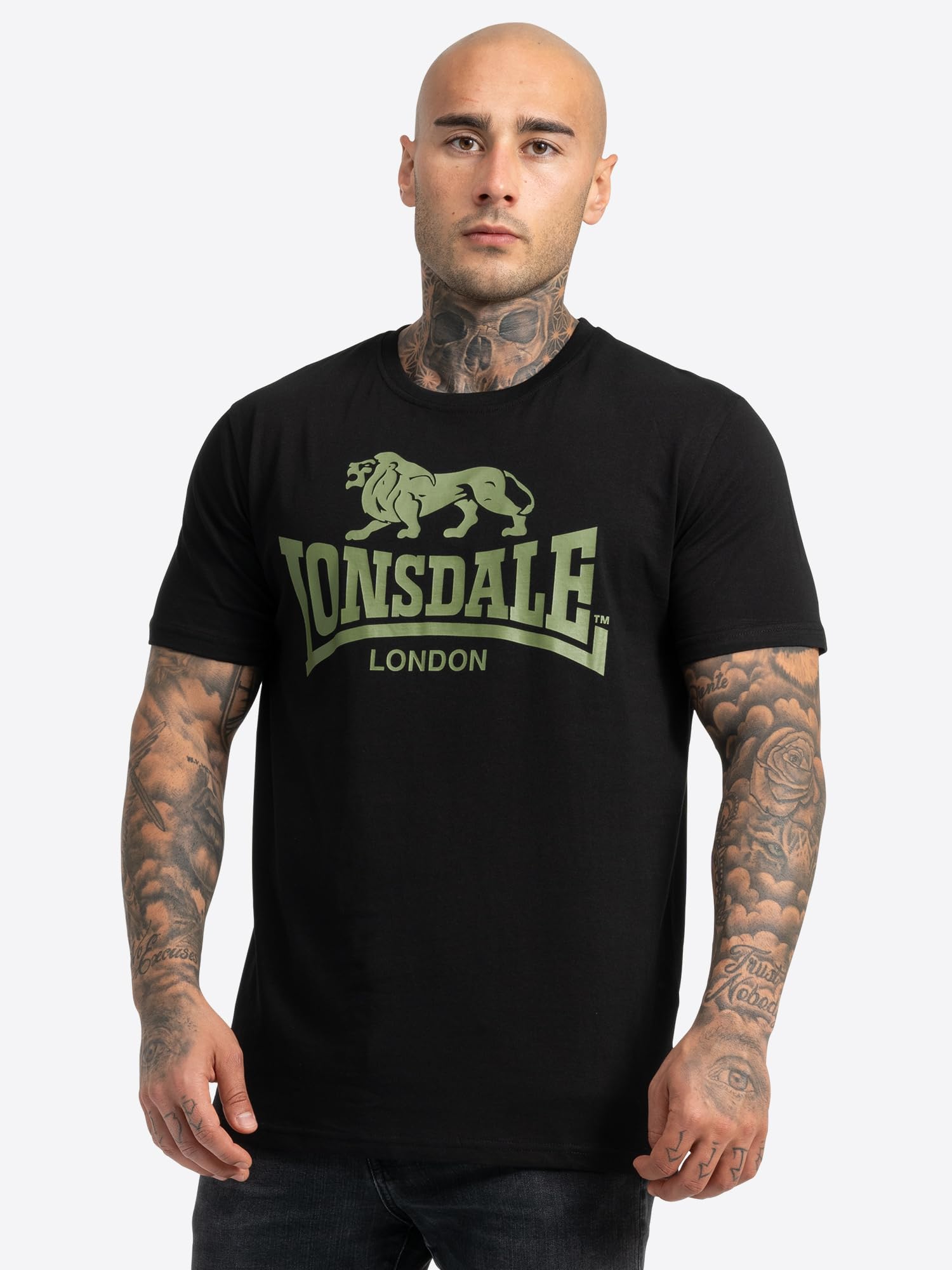 Lonsdale Herren T-Shirt Normale Passform Doppelpack Bangor