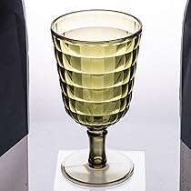 Villa d’Este Home Tivoli Set 6 Calice 450 ml in acrilico, superficie con decori geometrici, Fashion Greenery