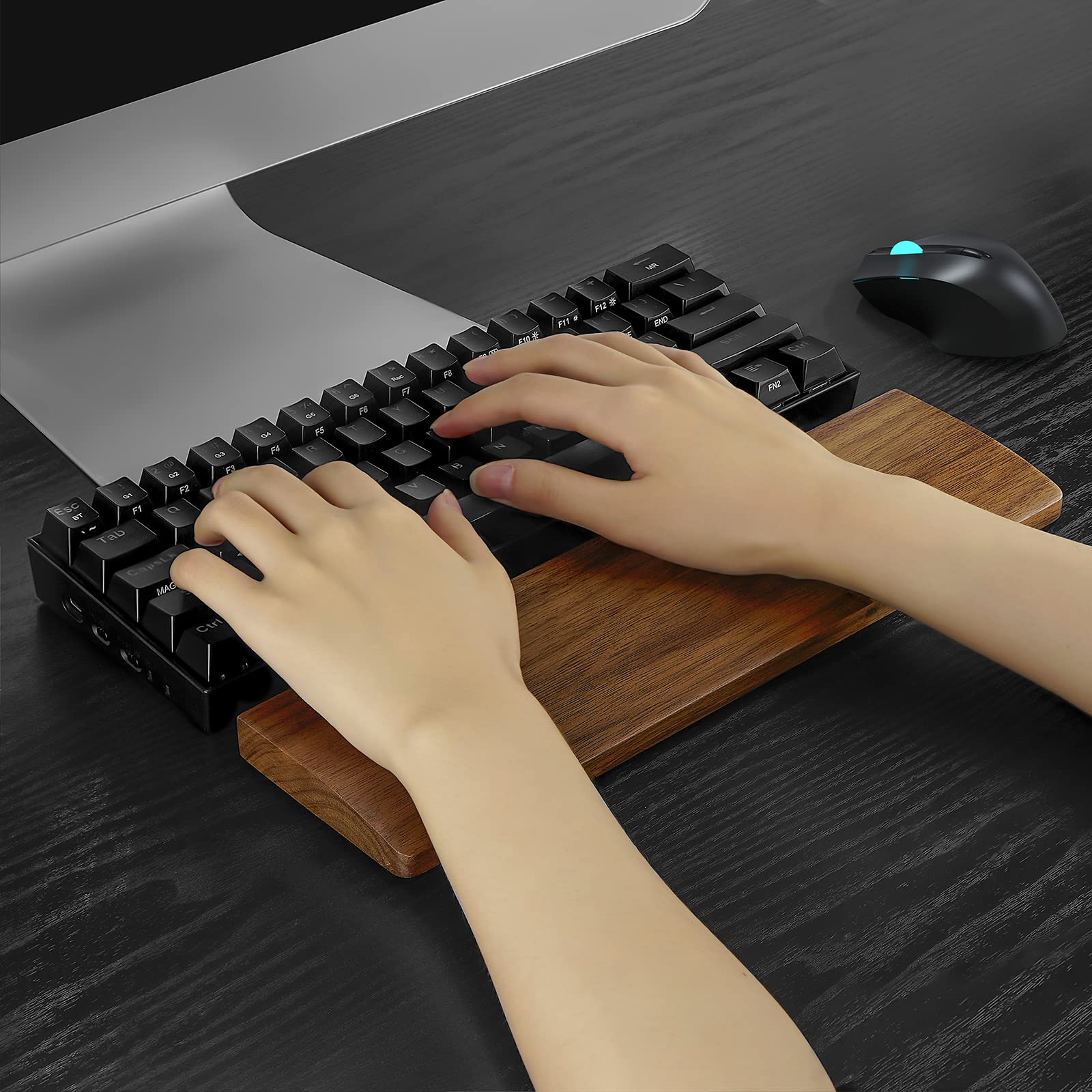Amazon.com : Linkidea Wooden Keyboard Wrist Rest for 61Keys