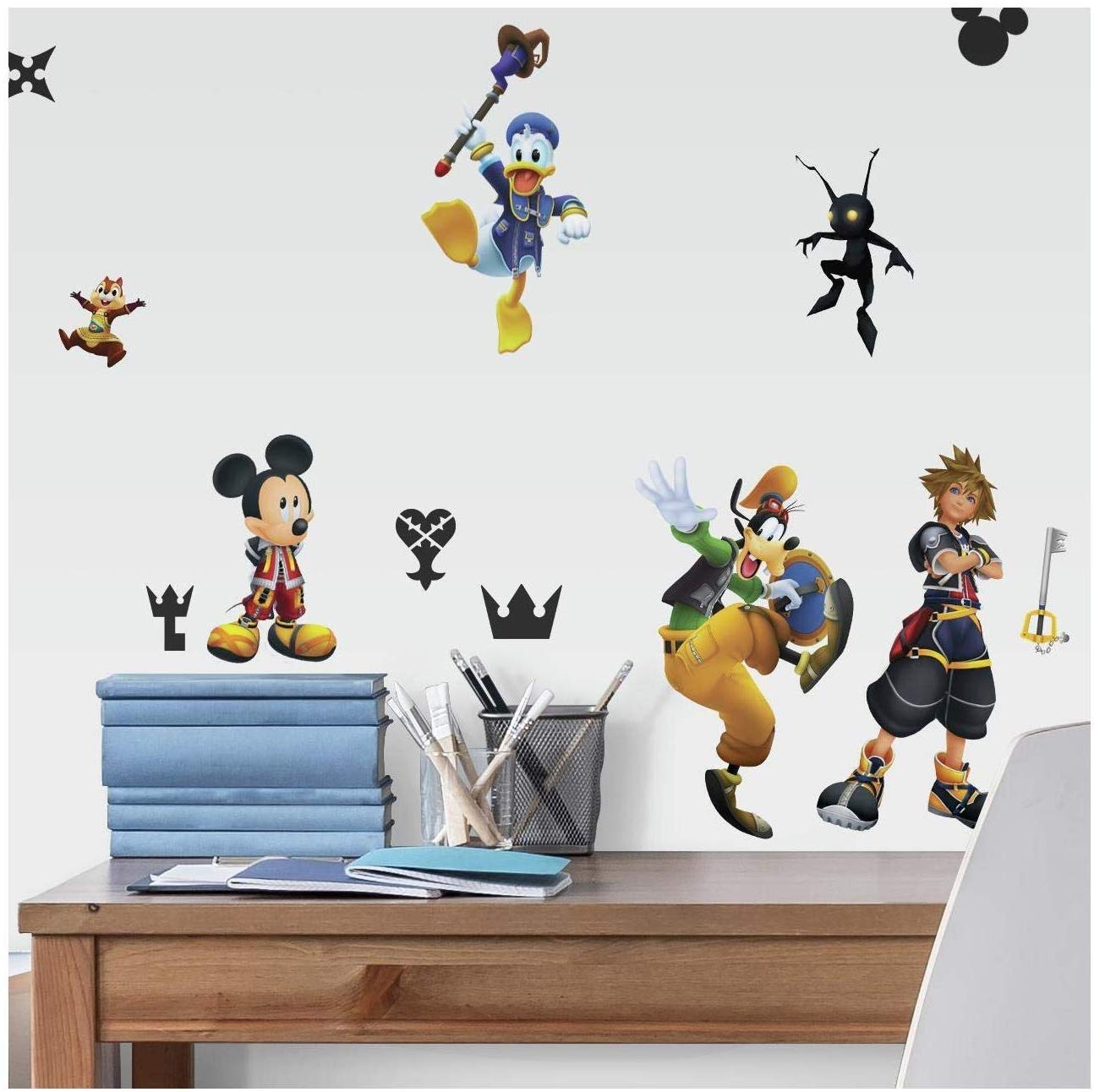 RoomMates RMK3974SCS Kingdom Hearts Peel and Stick Wall Decals,Black, Yellow, Blue - Image 2