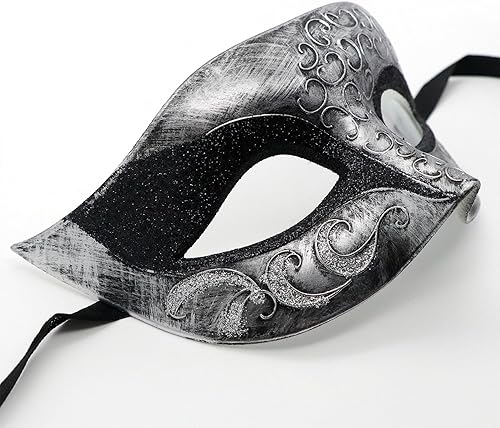 Miniatura 8 de Máscara de máscaras de metal para parejas, máscara de fiesta veneciana, máscara de disfraz de Halloween, máscara de Mardi Gras