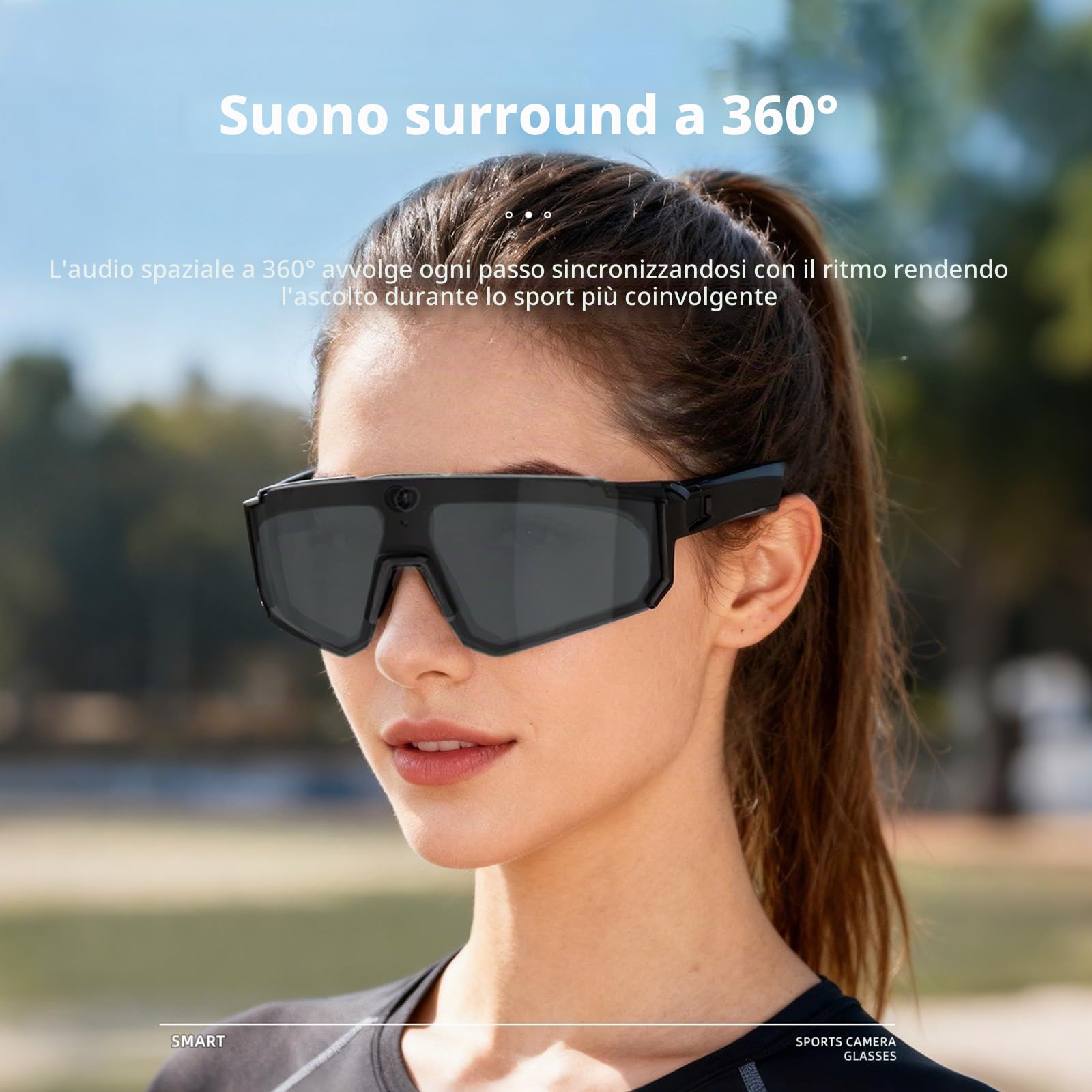 2026 Occhiali Smart con Videocamera AI 4K con stabilizzazione | con Bluetooth, controllo vocale, riconoscimento oggetti, occhiali polarizzati ChatGPT