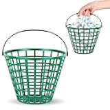 Halloscume 2 Pcs Golf Ball Basket, Can Hold Balls Golf Ball Container with Handle Ball Holder Contain Stadium Accessories Golf Ball Storage Bucket for Golf Storage Accessories