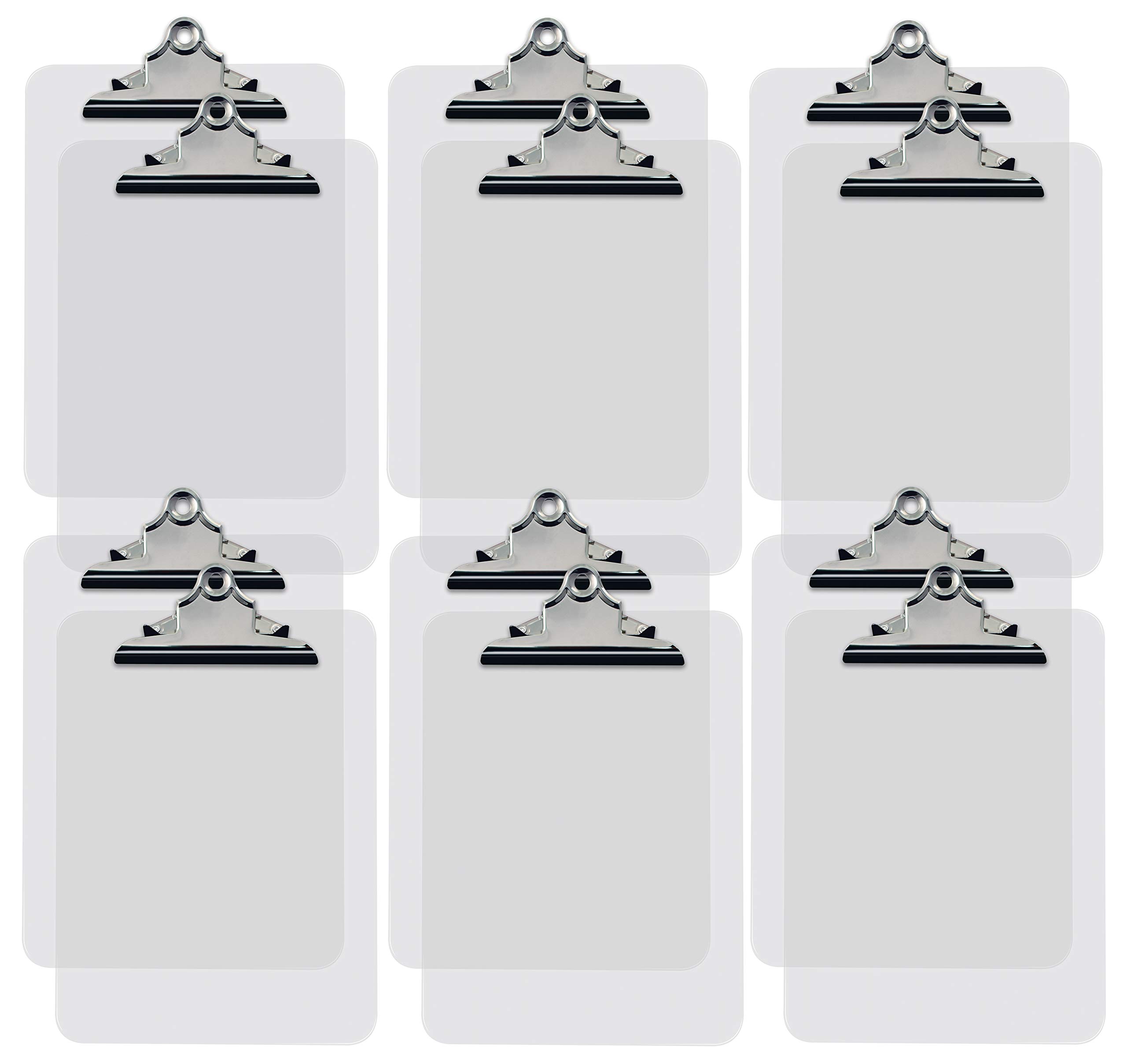 Better Office Products Lot De 12 Planchettes à Pince En Plastique Noir