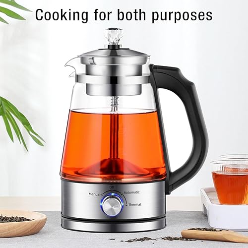 Miniatura 4 de Yosoo Hervidor de té eléctrico de cristal automático que rocía el fabricante de té 1.2L conveniente extracción diaria y cocina