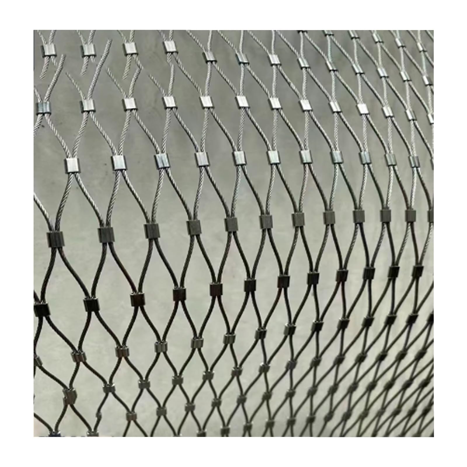ZBBGTJK Anti-Theft Flexible Stainless Steel Cable Mesh Netting - Security Woven Fence for Garden Farm & Pasture (1m x 1.5m / 3.2ft x 4.9ft) -Metal Rope Barrier