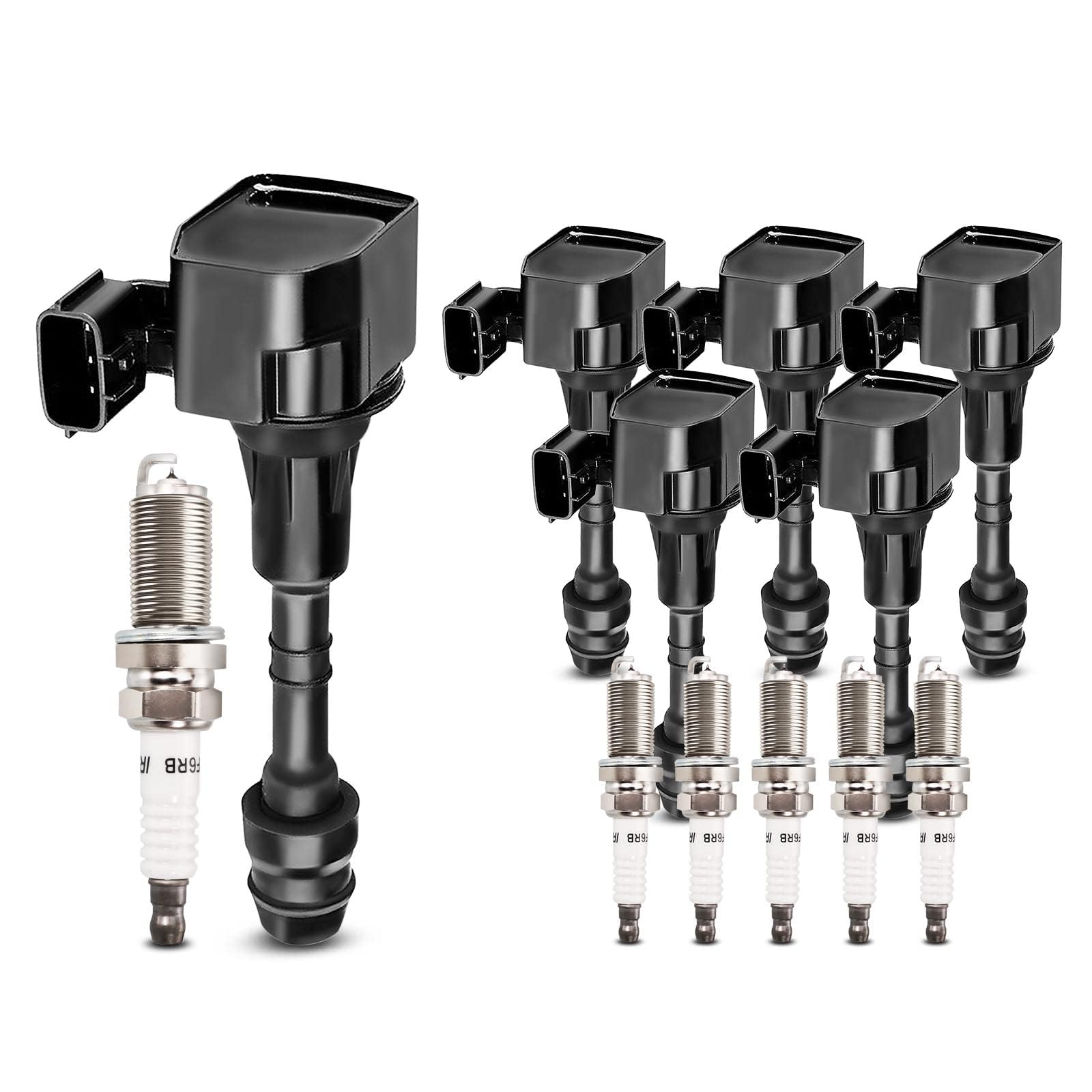 Frankberg 6 bobinas de encendido + 1 bujía 5C1403 | Compatible con: Xterra N50, Espacio IV JK0/1, Murano I Z50, Pathfinder II R50, Altima L31, Pathfinder III R51