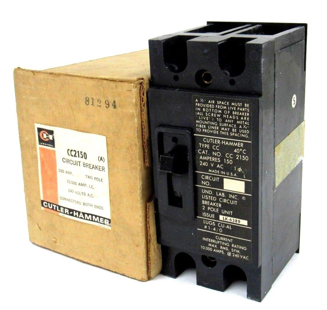Cutler Hammer CC2150 Circuit Breaker 2 Pole 150A 240VAC
