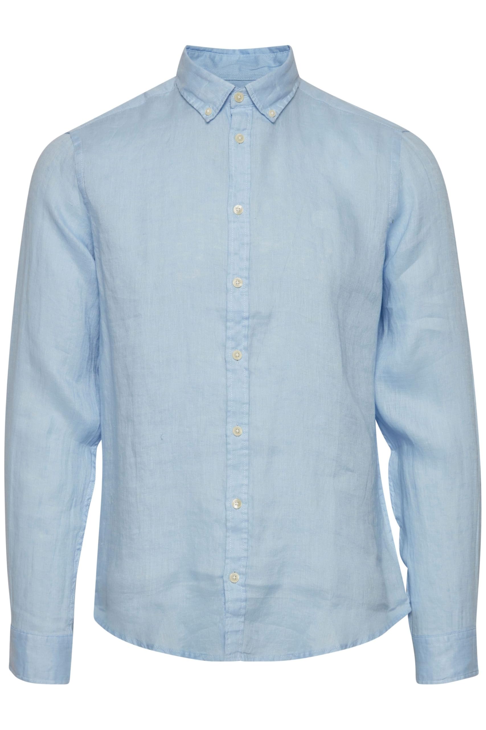 Casual Friday Men's Bleu Long-Sleeved Linen Shirt Anton