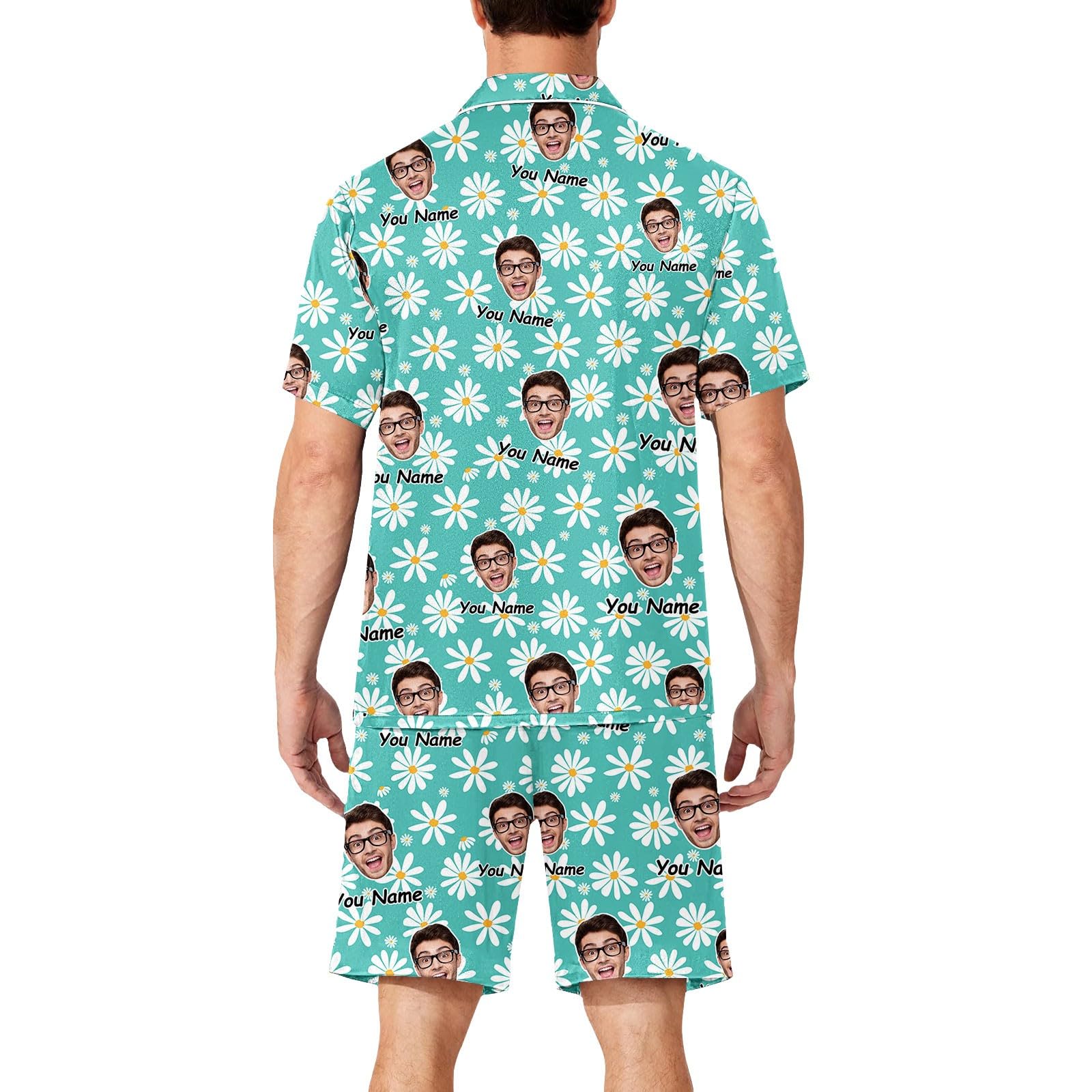 Generisch Patrón de costura pijama hombre pantalones para hombres mujeres parejas a juego unisex nombre personalizado diseñador albornoz hombre