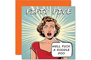 55 Birthday Cards for Woman Men - Funny Birthday Card