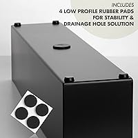 Vista 4 de Caja rectangular moderna de acero inoxidable para plantas