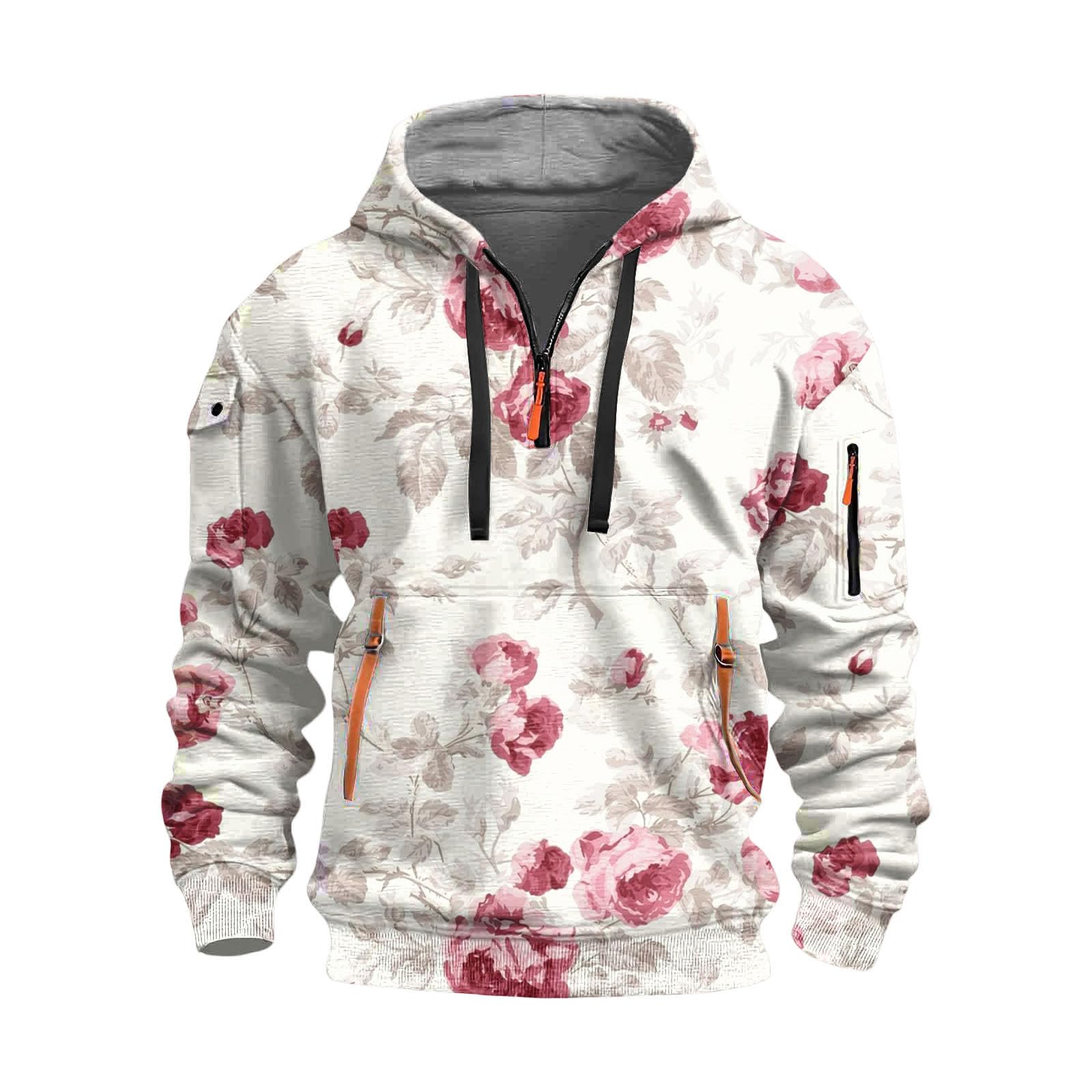 Chaqueta Verano Hombre Sudadera con Capucha Juvenil Y Moderna para Hombre, Estampado 3D Flores Dinámicas, Otoño E Invierno. Top Gimnasia Cortavientos Entrenamiento Boxeo Protección Solar