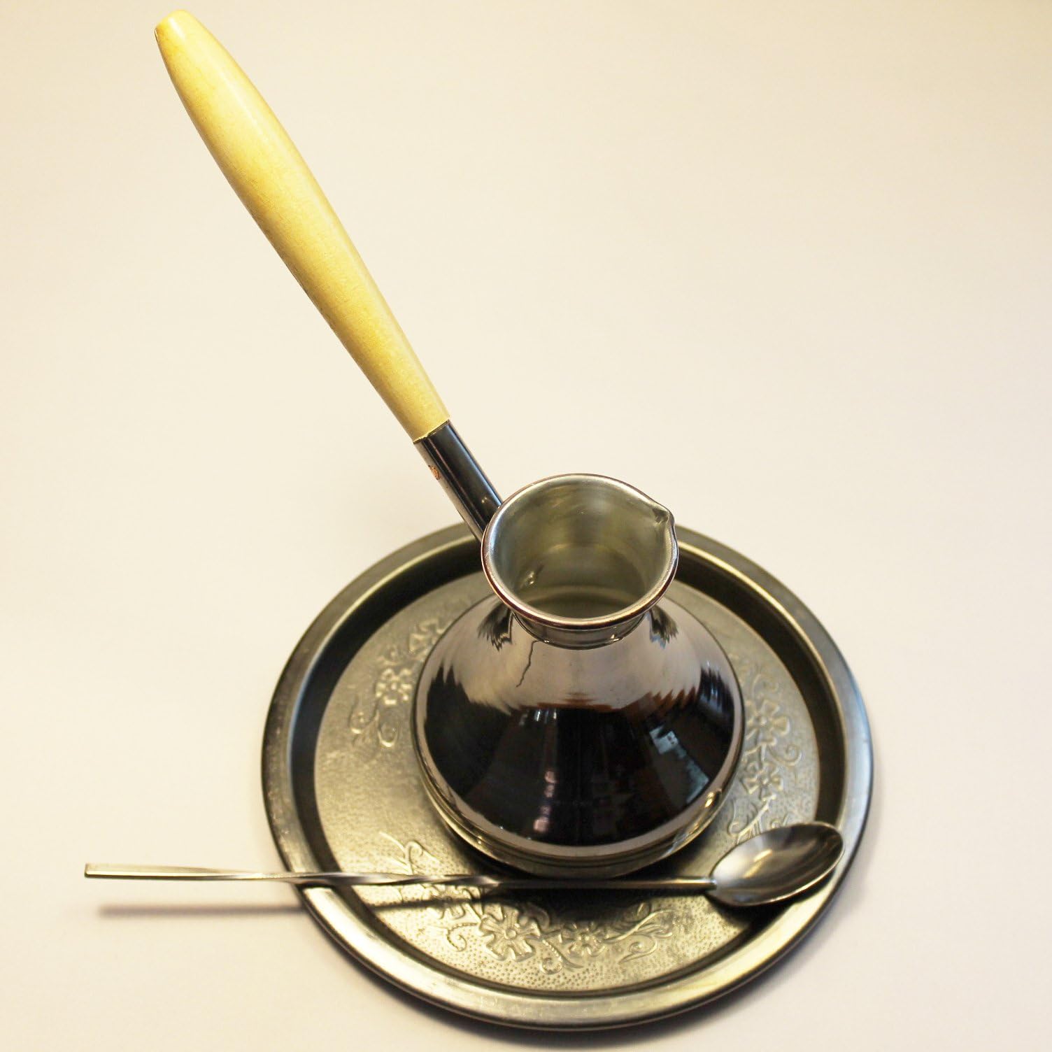 Turkish Coffee Pot Set "Dream" Volume 12 Oz - 350 ML (With Spoon and Tray)