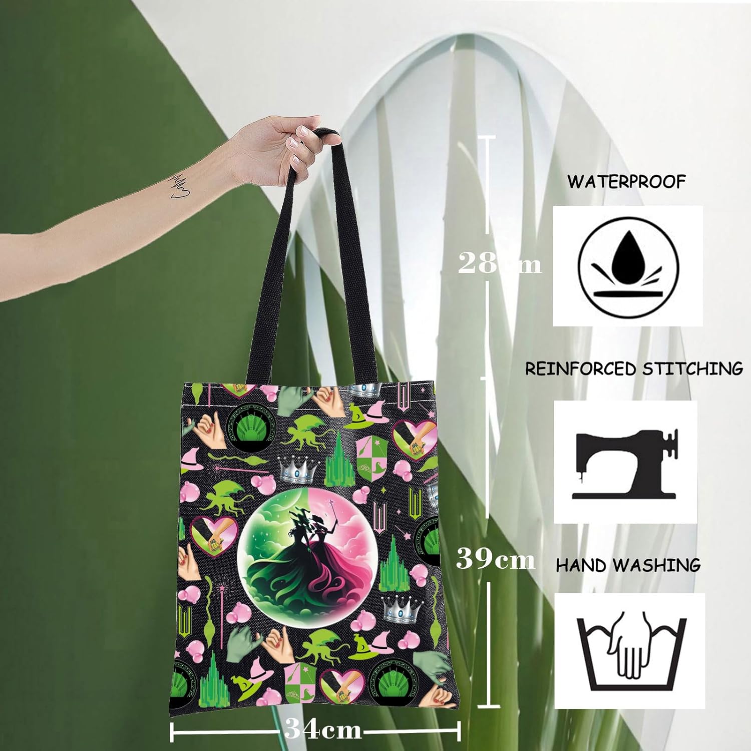 WZMPA Witch Musical Tote Bag Witch Movie Fans Gift Theater Drama Shoulder Bag Witch Merch - Image 4