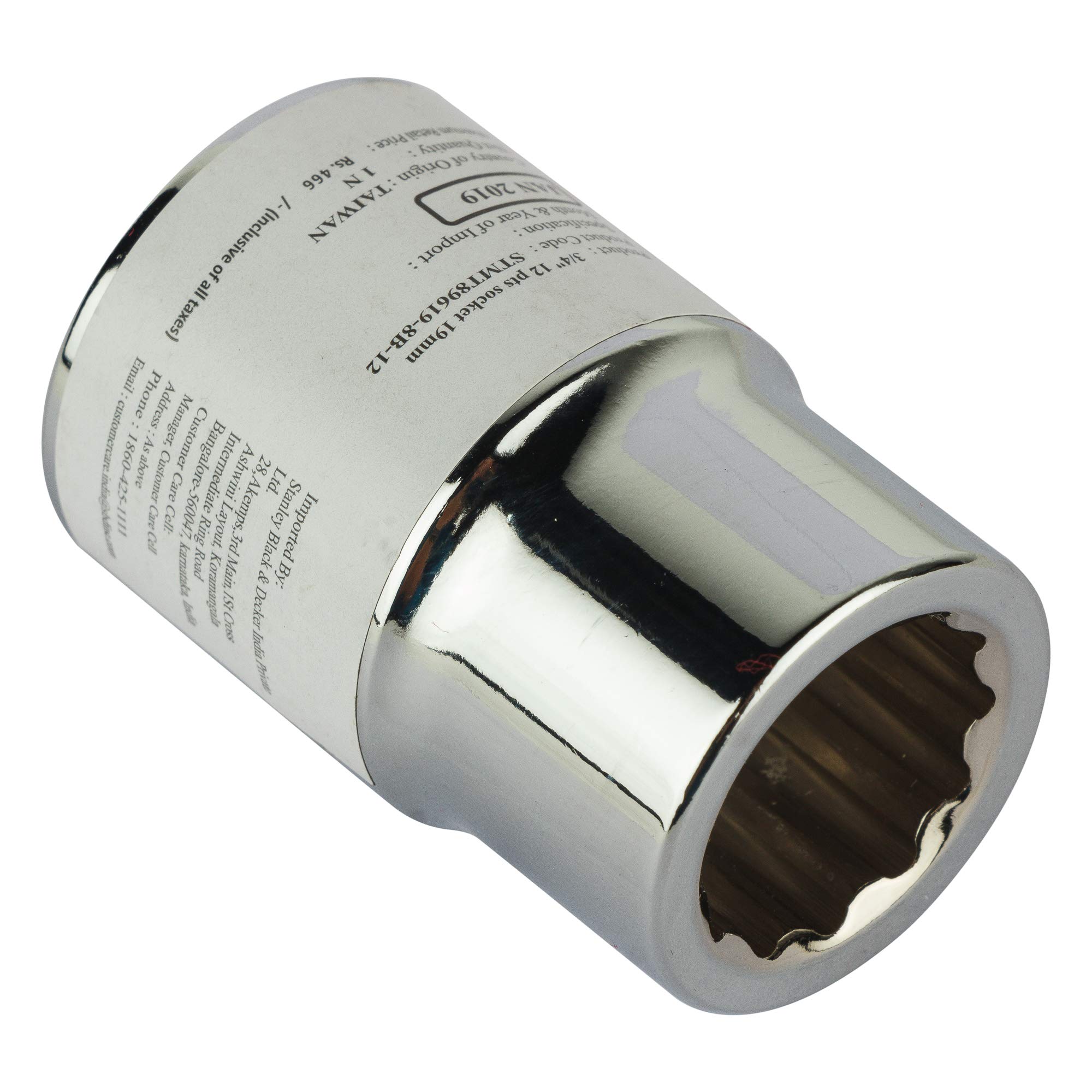 Stanley Chrome Vanadium Steel Stmt89336-8B 3/4-Inch 36Mm 6 Point Standard Socket (Silver) 1