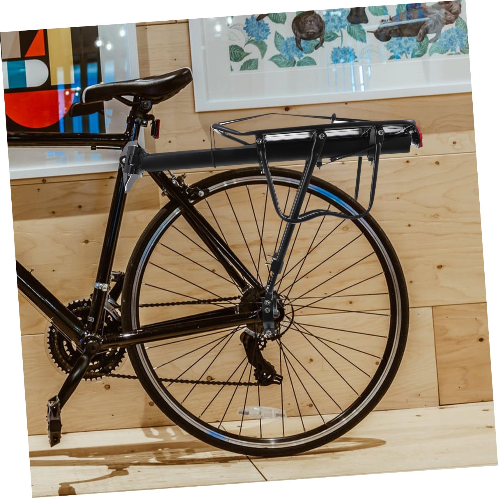 Portapacchi Bici Posteriore in Lega di Alluminio Nero | Smontabile e Compatto, per Bici e Pieghevoli, Trasporto Leggero per Oggetti e Uso in Ciclismo