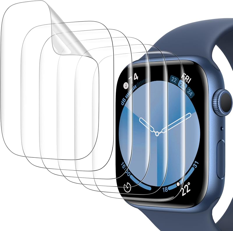 Misxi Paquete de 6 protectores de pantalla transparente de TPU suave para Apple Watch SE 3 (2025) SE 2 SE Series 6 Series 5 Series 4 40 mm, sin burbujas, fácil instalación, protector de pantalla de alta definición para iWatch