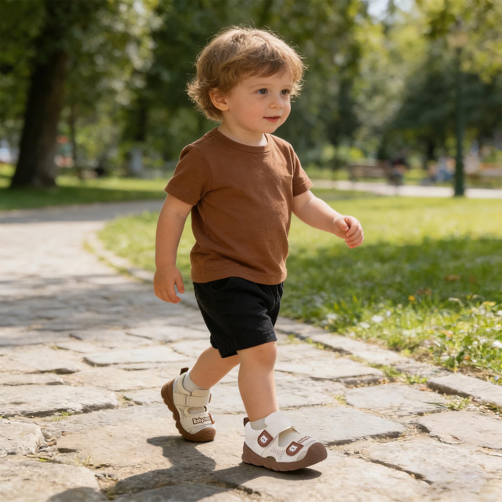 MASOCIO Buty dziecięce Chłopiec Dziewczynka Letnie Sandały Pierwsze kroki z antypoślizgową gumową podeszwą