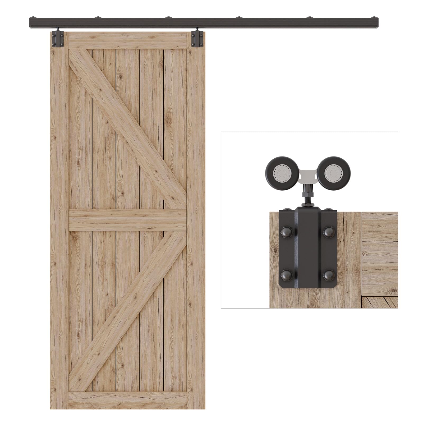 TSMST 183CM/6FT Hardware Porta Scorrevole Kit Scatola stile nascosto Scorrevole Rail per sistema hardware singolo porta