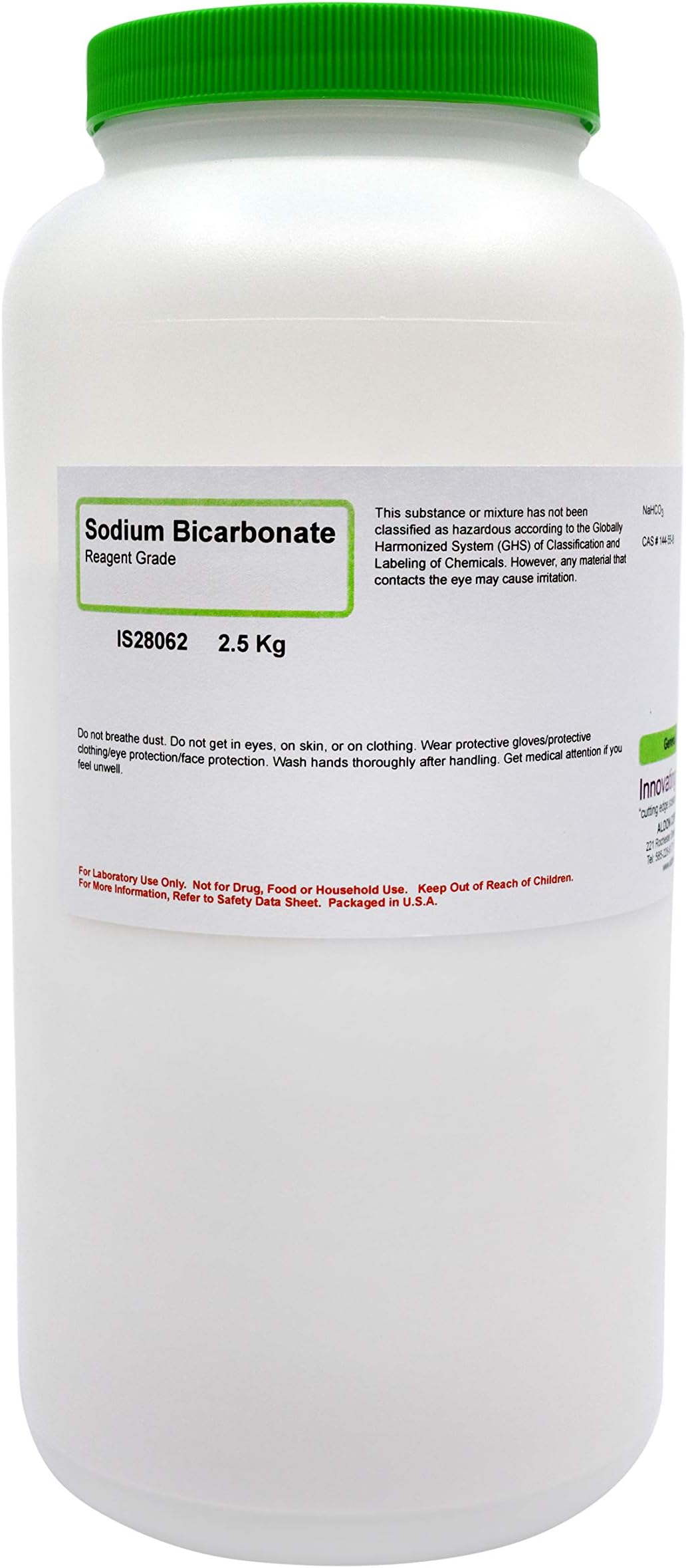 Sodium Bicarbonate, 2.5kg - Reagent Grade - Excellent for a pH Neutralizer - The Curated Chemical Collection by Innovating Science