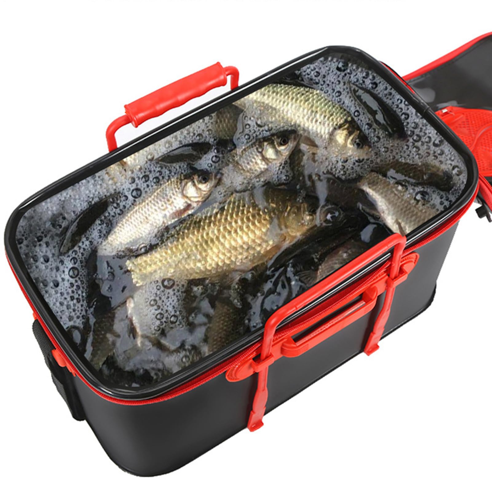 Secchio per pesci | Secchio pieghevole per esche | Borsa da pesca in EVA da campeggio all'aperto, secchio multifunzionale per la conservazione di pesci vivi