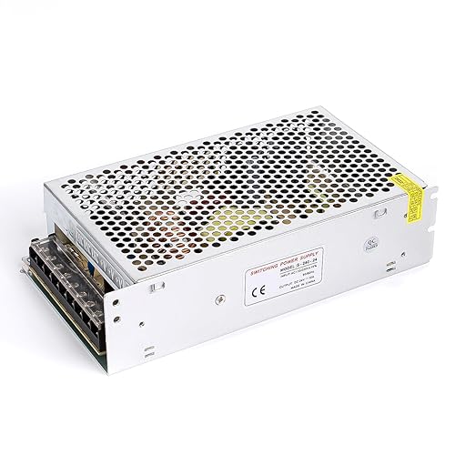 Fuente de alimentación conmutada de 24V 10A 240W DC AC 100V240V a DC-12V Adaptador de corriente, voltaje constante del transformador, adecuado para