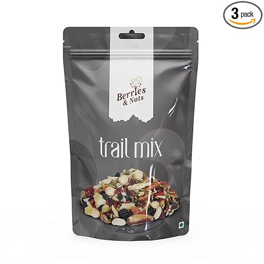 Super Trail Mix - Berries, Nuts, Seeds, Dried Fruits Mix 600 Grams | 20+ Varieties Mix Super Healthy Breakfast Mix | 3 Pack of 200 Grams